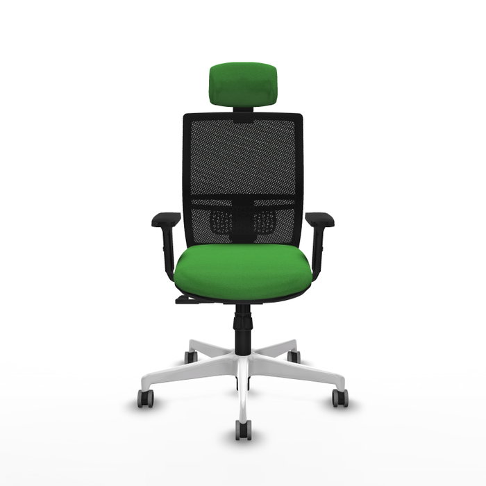 PIQUERAS Y CRESPO Silla de oficina Yunquera con mecanismo Sincro, Verde y Negro