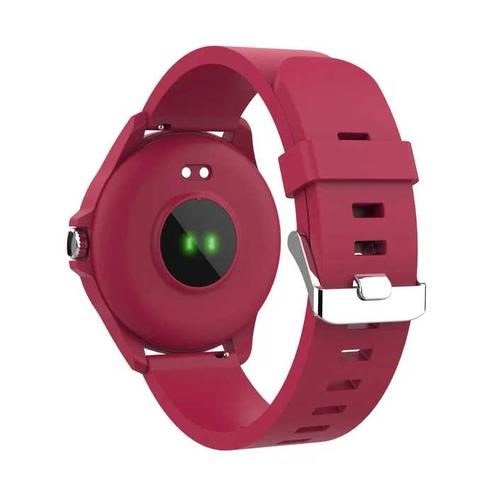 Forever CW-300 Smartwatch con Pantalla Táctil IPS de 1.2", Monitor de Frecuencia Cardíaca, Resistente al Agua IP68, Bluetooth 5.0, Batería 15 Días, Color Magenta