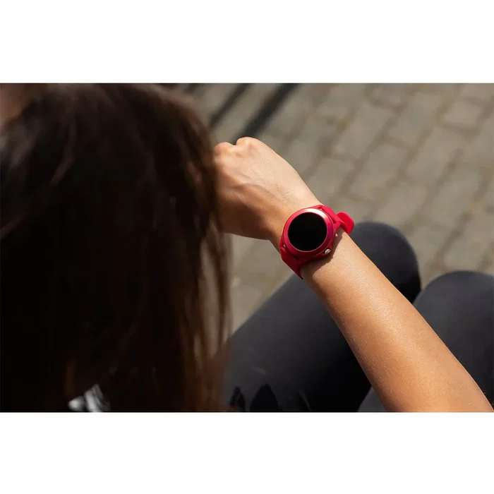 Forever CW-300 Smartwatch con Pantalla Táctil IPS de 1.2", Monitor de Frecuencia Cardíaca, Resistente al Agua IP68, Bluetooth 5.0, Batería 15 Días, Color Magenta