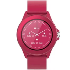 Forever GSM169753 Smartwatch Colorum CW-300 con Notificaciones y Frecuencia Cardíaca, Magenta