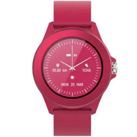 Forever GSM169753 Smartwatch Colorum CW-300 con Notificaciones y Frecuencia Cardíaca, Magenta