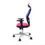 PIQUERAS Y CRESPO Silla de oficina Jorquera con mecanismo Sincro, Rosa y Azul