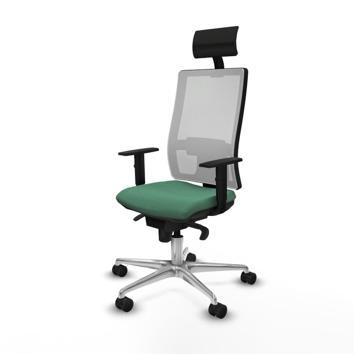 PIQUERAS Y CRESPO Silla de oficina Horna con mecanismo Sincro Verde esmeralda y Blanco PIQUERAS Y CRESPO Silla de oficina Horna con mecanismo Sincro Verde esmeralda y Blanco