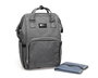 KioKids Bolso Mochila de Maternidad Gris, Amplia Capacidad, Organizador Multifuncional, Con Cambiador, Ideal para Paseos con Bebé