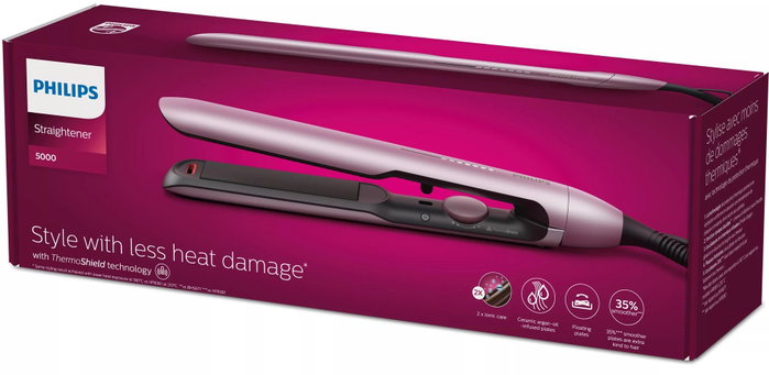 Philips Straightener 5000 BHS530 Rosa claro metálico