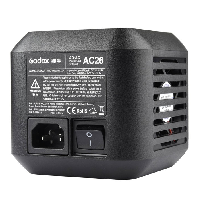 Godox AC26 Adaptador AC para AD600 Pro Godox AC26 Adaptador AC para AD600 Pro