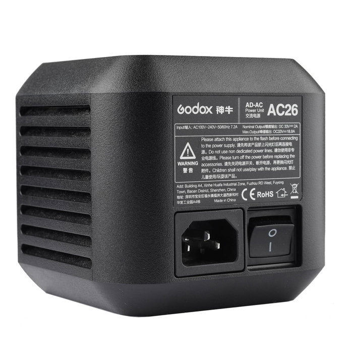 Godox AC26 Adaptador AC para AD600 Pro Godox AC26 Adaptador AC para AD600 Pro