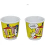 Bialetti BIA8006363030441 Cafetera Italiana Mini-Express LICHTENSTEIN con 2 Tazas - 100 ml - Acero Inoxidable / Color Amarillo