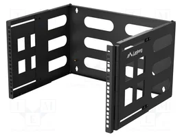 Lanberg Gancho de pared rack 19 pulg 6U negro