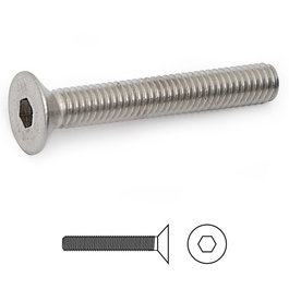 UCAFIX Tornillo Rosca Metal Allen DIN 7991 Acero Inoxidable Métrica M-5 Largo 16mm