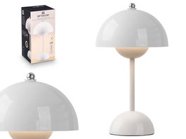 Giftdecor Lámpara Bolet Blanco - Luz LED 1.5W con 3 Colores (Blanco, Cálido, Amarillo) - Dimensiones: 16x30x16 cm (Set de 4)
