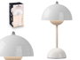 Giftdecor Lámpara Bolet Blanco - Luz LED 1.5W con 3 Colores (Blanco, Cálido, Amarillo) - Dimensiones: 16x30x16 cm (Set de 4)