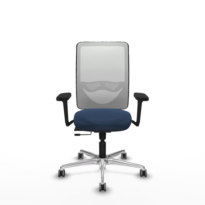 PIQUERAS Y CRESPO Silla de oficina Zulema con mecanismo Sincro/Traslack Azul marino y Blanco PIQUERAS Y CRESPO Silla de oficina Zulema con mecanismo Sincro/Traslack Azul marino y Blanco