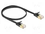 DeLOCK Cable de red RJ45 Cat.7 plano de 0,5 m negro