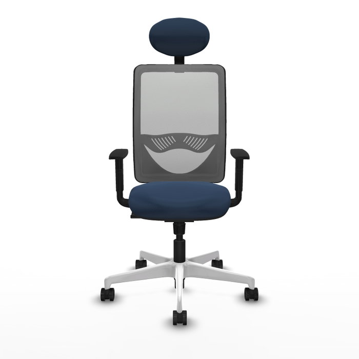 PIQUERAS Y CRESPO Silla de oficina Zulema con mecanismo Sincro, Azul marino y Gris PIQUERAS Y CRESPO Silla de oficina Zulema con mecanismo Sincro, Azul marino y Gris