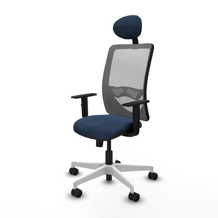 PIQUERAS Y CRESPO Silla de oficina Zulema con mecanismo Sincro, Azul marino y Gris PIQUERAS Y CRESPO Silla de oficina Zulema con mecanismo Sincro, Azul marino y Gris