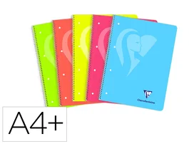 Clairefontaine Cuaderno Espiral Mimesys NEON Din A4+ 120 Hojas Cuadriculado 5 mm