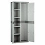 Plastiken Armario TITANIUM de 2 puertas con estantes, Beige y Taupe