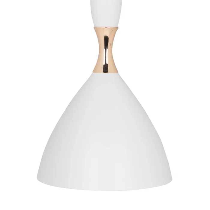 Lia Lámpara Colgante Metal Lia SKD-P127-W con Cable Regulable en Altura para Bombilla LED E27