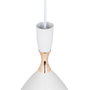 Lámpara Colgante Lia Steel 1xE27 Blanco Sin Bombilla SKD-P127-W