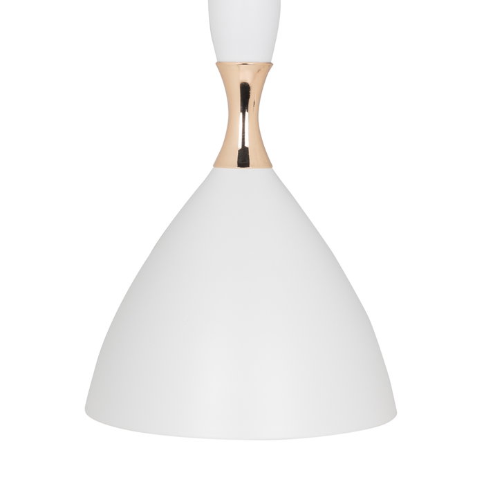 Lámpara Colgante Lia Steel 1xE27 Blanco Sin Bombilla SKD-P127-W