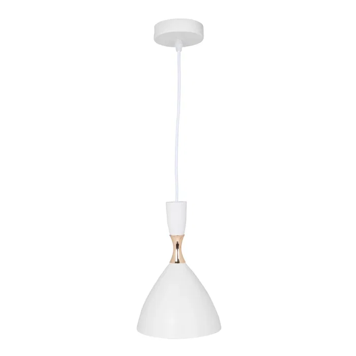 Lia Lámpara Colgante Metal Lia SKD-P127-W con Cable Regulable en Altura para Bombilla LED E27