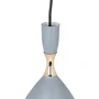 Lia Lámpara Colgante Metal Lia SKD-P127-W con Cable Regulable en Altura para Bombilla LED E27