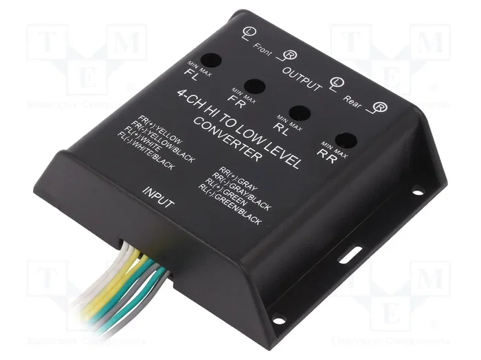4CARMEDIA Convertidor de nivel de señales 40W Dorado