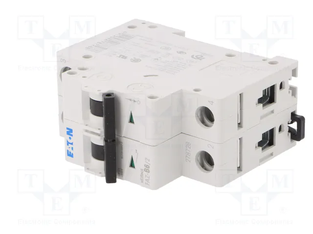 EATON ELECTRIC Interruptor magnetotérmico FAZ-B6/2 2 polos 6A 15kA EATON ELECTRIC Interruptor magnetotérmico FAZ-B6/2 2 polos 6A 15kA