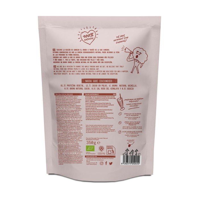 Natruly Proteína Vegana Chocolate Bio 350g Natruly Proteína Vegana Chocolate Bio 350g