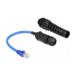 DeLOCK Cable RJ45 Cat.6 Impermeable Macho a Hembra 0,25 m