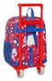 Mochila Escolar con Ruedas Spider-Man Rescue Azul Rojo 22 x 27 x 10 cm