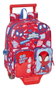 Mochila Escolar con Ruedas Spider-Man Rescue Azul Rojo 22 x 27 x 10 cm