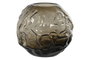 DKD Home Decor Jarrón de Cristal Marrón Oscuro 21,5x21,5x19 cm