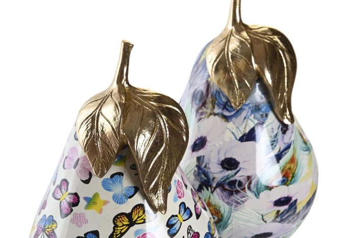 DKD Home Decor Figura de Resina Pera Multicolor