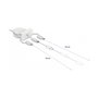 DeLOCK Cable retráctil Easy 45 Modul USB 2.0 3 en 1 USB Tipo-A a USB-C, Micro USB y Lightning Blanco
