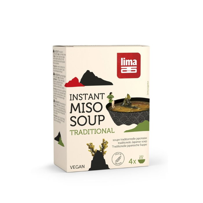 LIMA Sopa Miso Tradicional Instantánea Bio Vegan 4x10g
