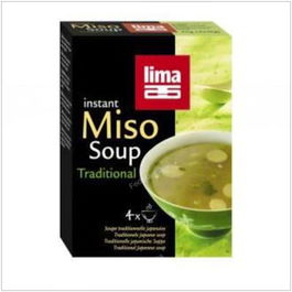 LIMA Sopa Miso Instantánea Tradicional Bio Vegana 4 sobres