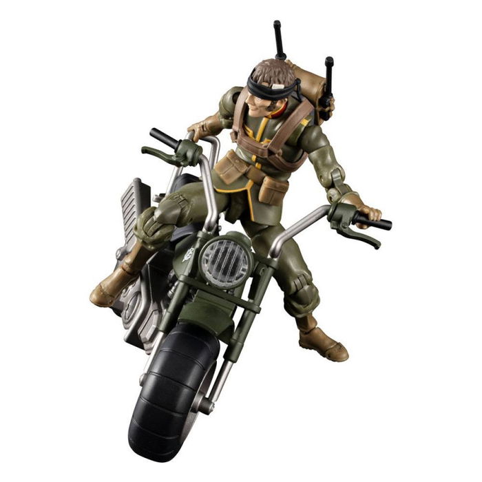 Megahouse Figura G.M.G Mobile Suit Gundam Soldado General y Motocicleta Exclusiva 10cm PVC