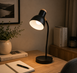 Lámpara de Mesa Magnolia Acero Negro