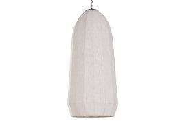 DKD Home Decor Lámpara de Techo de Algodón y Hierro Natural 55x55x120 cm