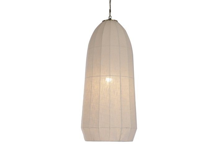 DKD Home Decor Lámpara de Techo de Algodón y Hierro Natural 55x55x120 cm