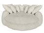 DKD Home Decor Scandi Sofá de 3 plazas Beige, Dimensiones 167x182x52.5 cm, Poliéster y Espuma con cojines