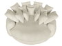 DKD Home Decor Scandi Sofá de 3 plazas Beige, Dimensiones 167x182x52.5 cm, Poliéster y Espuma con cojines