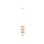 DKD Home Decor Lámpara de Techo de Cristal y Metal Dorado con Bolas 24x24x60 cm