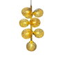 DKD Home Decor Lámpara de Techo de Cristal y Metal Dorado con Bolas 24x24x60 cm