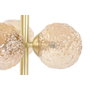 DKD Home Decor Lámpara de Techo de Cristal y Metal Dorado con Bolas 24x24x60 cm