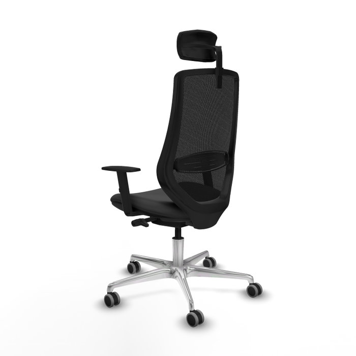 PIQUERAS Y CRESPO Silla de oficina Mardos con mecanismo Sincro/Traslack, Gris oscuro y Negro