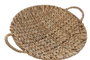 DKD Home Decor Centro Mesa Tropical Natural Jacinto de Agua Metal 40 x 12 x 49 cm Set de 2
