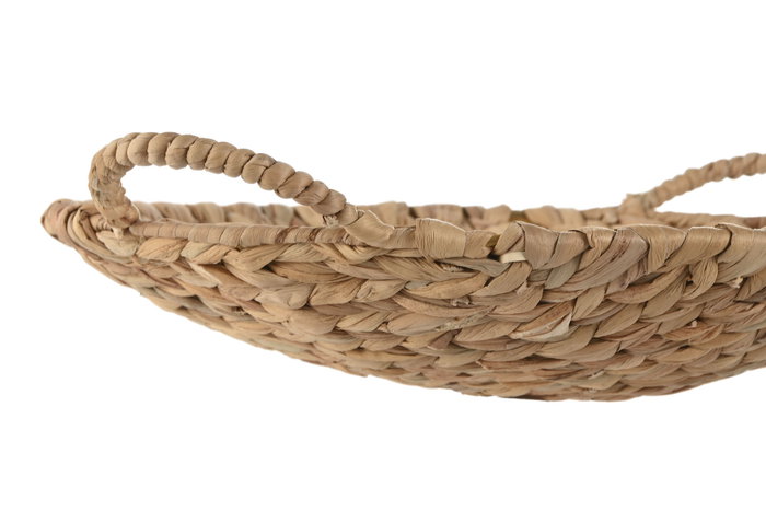 DKD Home Decor Centro Mesa Tropical Natural Jacinto de Agua Metal 40 x 12 x 49 cm Set de 2